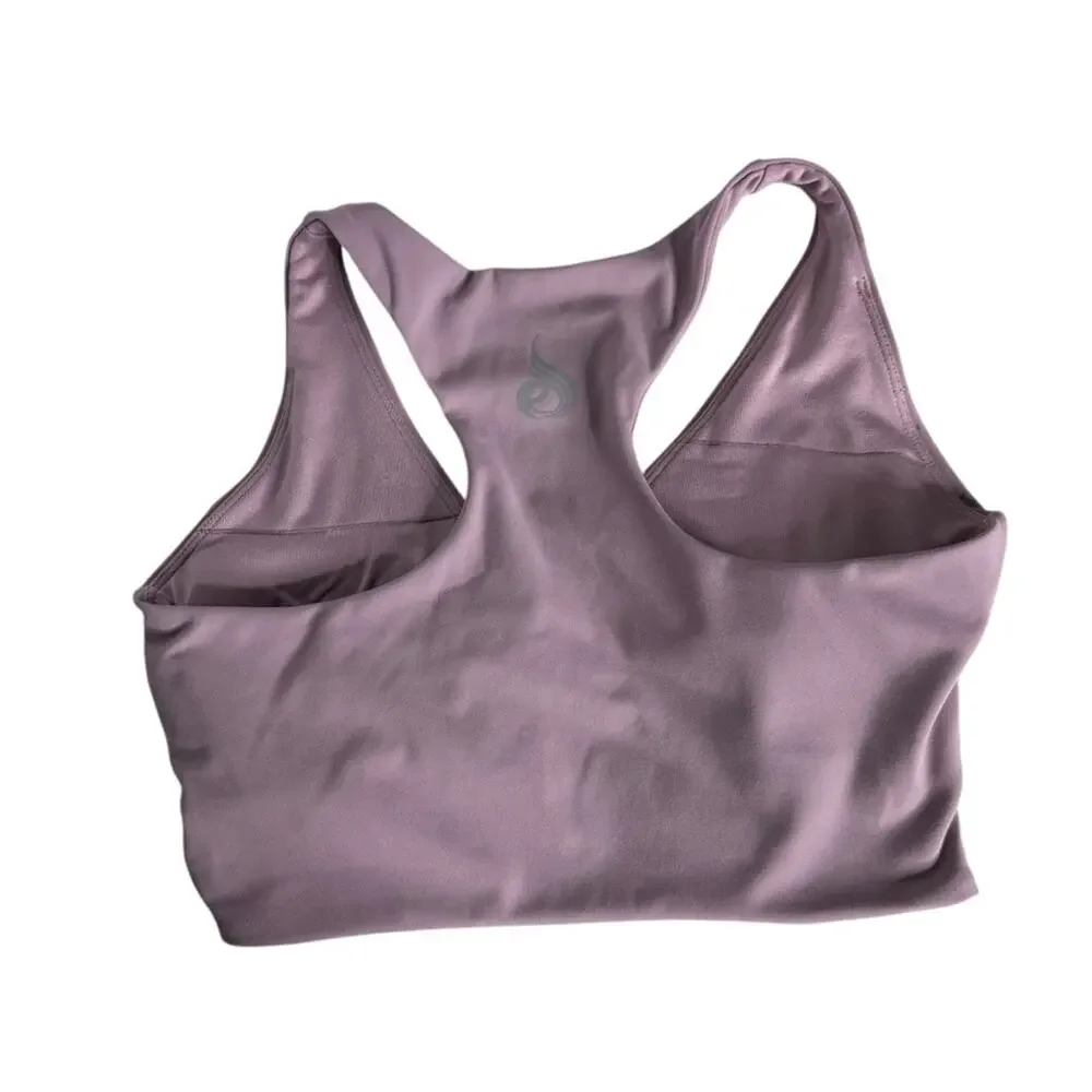 Ryderwear Cross Front Silver‎ Speckled Sports Bra with Pads Women's Size Small